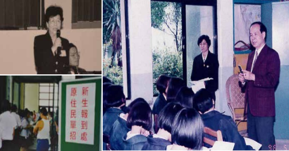 ▲廖張校長親自走訪各個部落，進行原住民招生宣傳與說明
