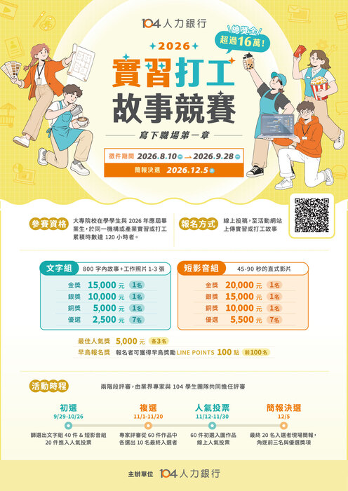 《實習打工故事競賽》活動海報