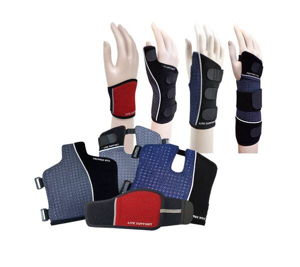 因應現代人不同的手部痠痛需求，團隊也研發出各式不同種類的手腕護具